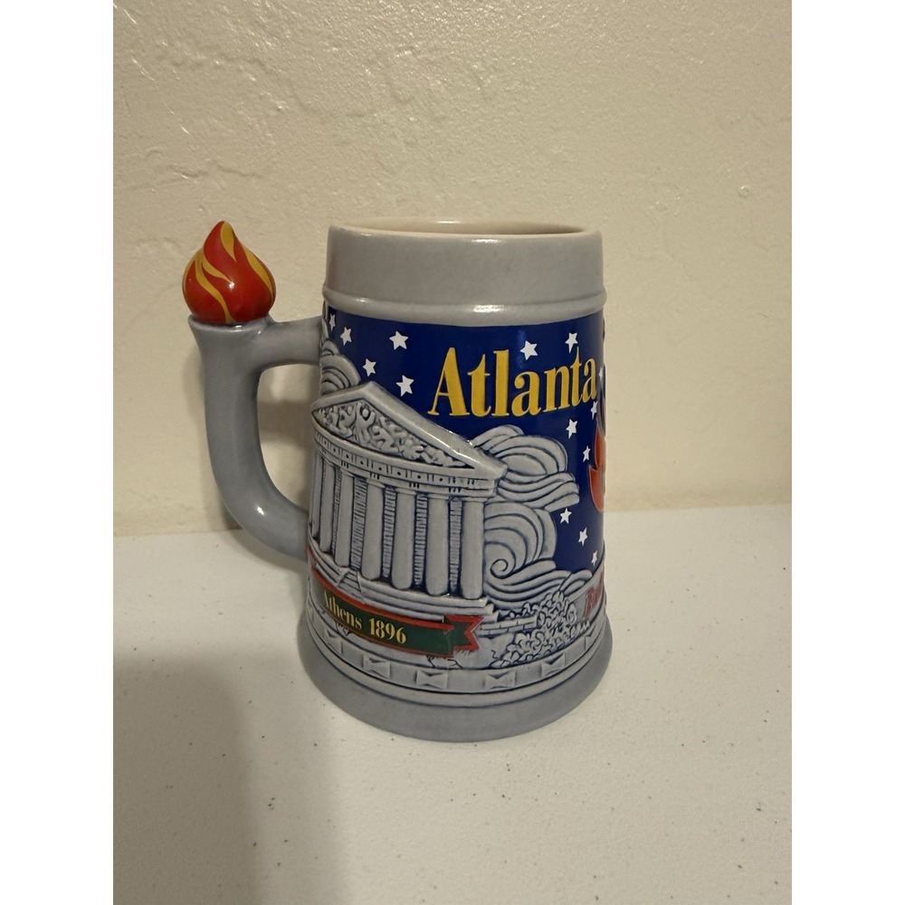1996 BUDWEISER STEIN ATLANTA 1996 ATHENS 1896 100 YEARS OLYMPIC COLLECTORS STEIN